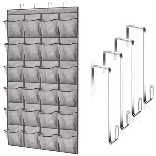 BEIQIAOFENG 24 Gitter Tür Hängendes Schuhregal