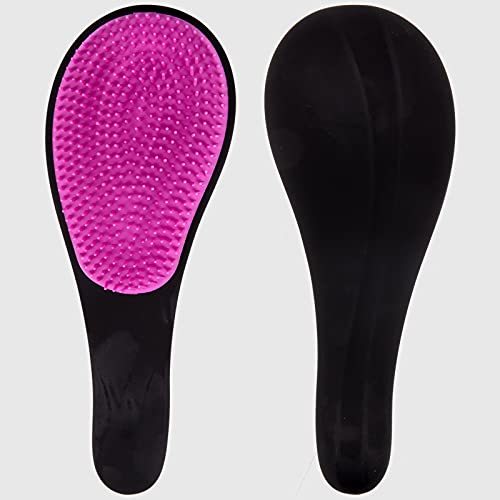 La Briantina Detangling Hair Brush Anti Knots, Soft and Flexible Bristles, Length 20 cm, Black, Unica - Image 2