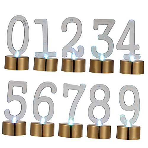 PRETYZOOM 10St Digitales Kerzenlicht Geburtstag dekoratives Licht Anzahl Kuchenkerzen hochzeitsdeko Geburtstag dekorative Lichter Rauchfreie Lampe Weihnachten schmücken LED