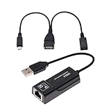 Adaptateur USB vers Ethernet, adaptateur Ethernet et câble USB vers micro USB, pour Fire Sticks 2e et TV 3e génération