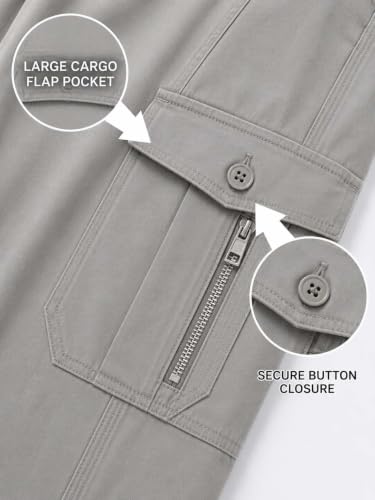 Image of Lymio Men Cargo | Cotton Cargo Pants for Men | Regular Fit High Rise Solid Pants (117-120)