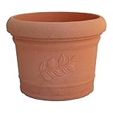 Cubo de plástico PP DANIELLE - Maceta (terracota, 60 cm de diámetro, 45 cm de altura)