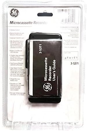 GE Microcassette Recorder, Model 3-5371