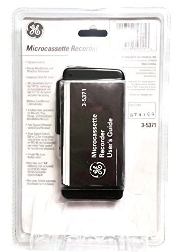 Ge Microcassette Recorder, Model 3-5371 #TOP1