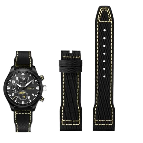 Bracelet IWC Pilot 20mm en nylon haute densité et cuir de vachette