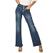 Produktbild Nina Carter P139 Damen Jeanshosen Flared Bootcut High Waist Jeans (Dunkelblau (P139N), M)