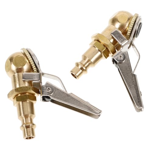 Alipis 2pcs Car Tire Inflation Chuck Brass Tire Chuck Conversion Adapter Air Compressor Accessories