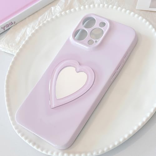 Coque antichoc pour iPhone 16 silicone souple avec miroir cœur