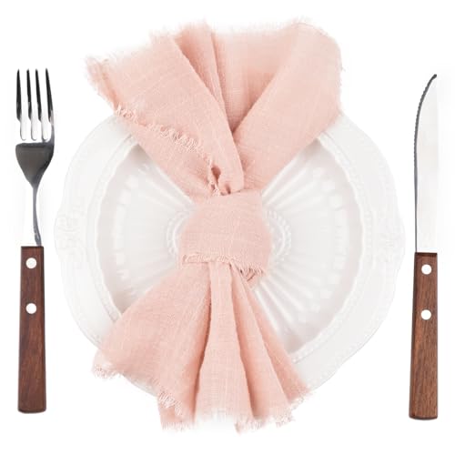 Servilletas de Tela Cuadradas 16.5x16.5 Pulgadas Pack 10 Rosa Perla miniatura 2