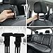 MUCKLILY 5Pcs Adjustable Locking Car Seat Headrest Guide Inserts Durable Plastic Headrests Post Guide Tubes for Front Seat Maintenance and Comfortable Support