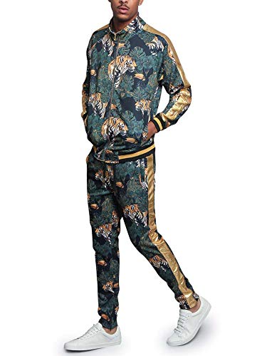G-Style USA Men's Tiger Pattern Tracksuit Sets4