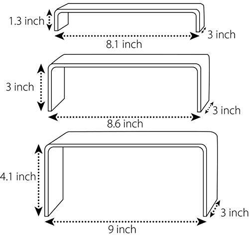 Ihomecooker 6 Pc Clear Acrylic Display Risers Showcase For Shoe Risers Retail Stand Cupcake Stand Dessert Stand … #TOP1