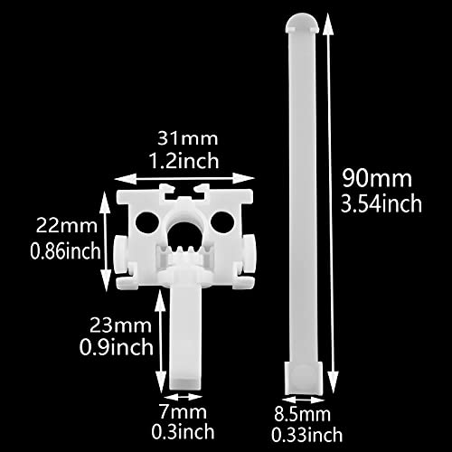 Axlizer 10Pcs Vertical Blind Repair Carrier Repair Bracket Vertical Blinds Repair Kit Blinds Replacement Parts, White #TOP5