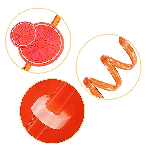 uxcell 16 pitillos divertidos rizados 27 cm naranja miniatura 4