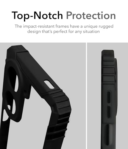 Image of Jkobi Crystal Back Cover Case for Vivo Y33T | Vivo Y21T | Vivo Y21s (Ultimate Shockproof Bumpers | Anti Yellow | Rugged Armor | Hybrid PC | Black)