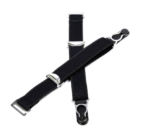 Nyteez Women's Set of 6 Corset Garter Clips/Suspender Clips (Black)