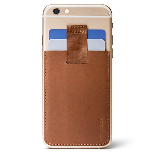 Distil Union Wally Junior - Slim, Secret Leather Wallet and Card Holder for Smartphones, The Only Leather Stick-On Wallet with Pull-Tab