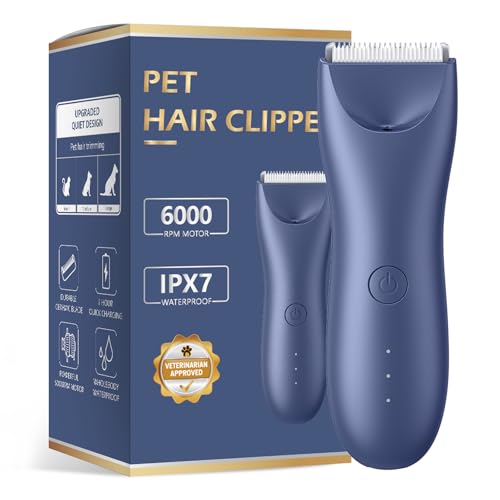 Tondeuse silencieuse pour chien bleu : finissez-en avec la peur du toilettage