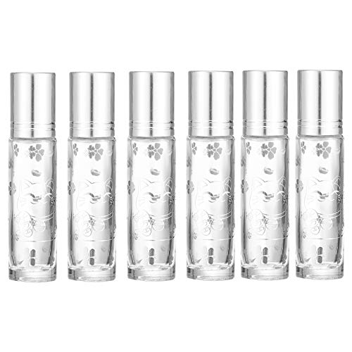 HEALLILY 6st Flasche Mit Ätherischen Ölen Glas Roller Flaschen Leere Rollerflaschen Durchsichtiger Behälter Mit Deckel Deostick Glas- Flaschen Tropfflaschen Mini Reisen Füllen Sie Das Öl