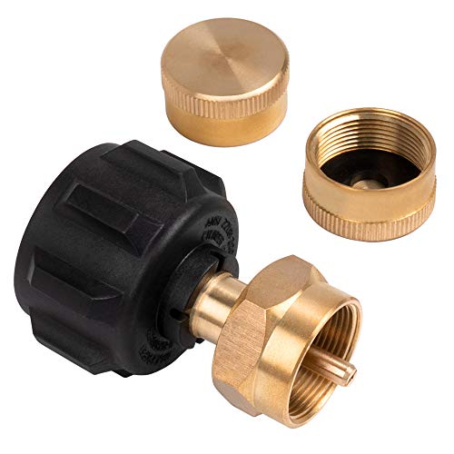 X Home Propane Refill Adapter with 2 Propane Bottle Cap, Fill 1lb Cylinder from 20lb Tank, 3-Pack