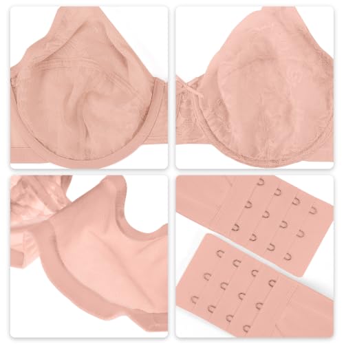 Image of Minimizer Bras for Women Full Coverage Supportive Push Up Underwire Bra | Soft Minimizer Bras for Large Breast Women, No Foam Unpadded Lightweight Unlined Lace Bras for Everyday Wear