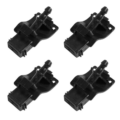 4pcs Buses Lave-Glace Avant, Kit Buses Pulvérisation en Plastique Noir Pièces Rechange pour D'essuie Glace Compatibles avec Plupart des Voitures