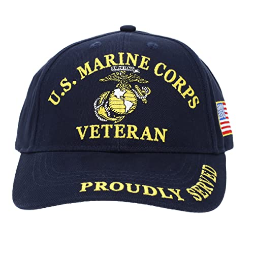 U.S. Military CP00307 USMC Marines Veteran Cap - Blue