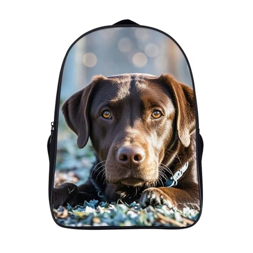 Backpack for Women Men Travel Laptop Backpack Lightweight Bookbag Brown Labrador Retriever Daypack for Work Hiking
