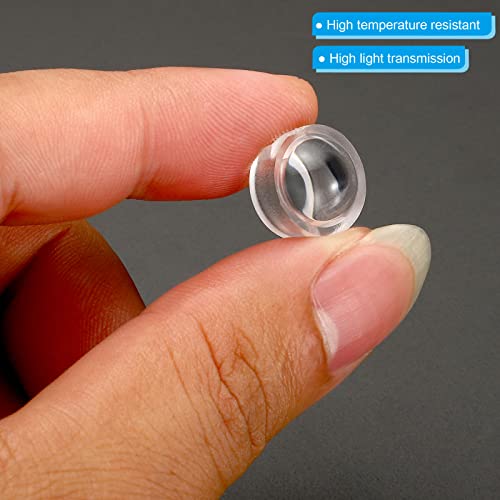 Image of PATIKIL 13mm LED Convex Lens, 20 Pack 90 Degree Beam Angle Acrylic LED Optical Convex Condenser Lens for 1W 3W LED Lamp Beads Infrared Cameras, Transparent
