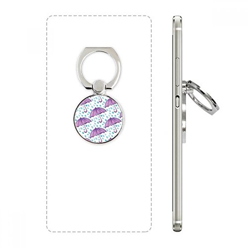 Support téléphone portable violet motif pluie aquarelle pour selfies et vidéos
