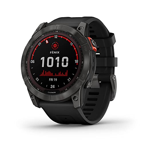 Garmin fēnix ​​7X Solar, Reloj GPS multideporte con carga solar, pantalla táctil, linterna LED, frecuencia cardíaca, mapas y música, Negro