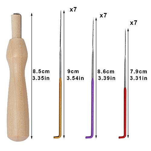 image for LUNARM Needle Felting Supplies, 21Pcs Color Felting Needles, 7Pcs Colo