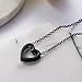 BRIGHTWINST Fashion Heart Pendant Necklace For Women Black Sliver Color Metal Hollow Simple Jewelry Pendant Wedding PTPNU1404