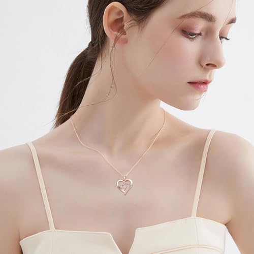 Diamond Baby Feet Necklaces for Women 925 Sterling Silver Mother Heart Pendant Baby Footprint Necklace for Mom-to-Be Gift Diamond Jewelry2