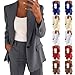 Business Casual Outfits for Women Professional Pant Suits 2 Piece Office Outfit Work Blazer Set Women Dressy Suit Wide Leg Pants Set Fashion Outfits Dark Gray