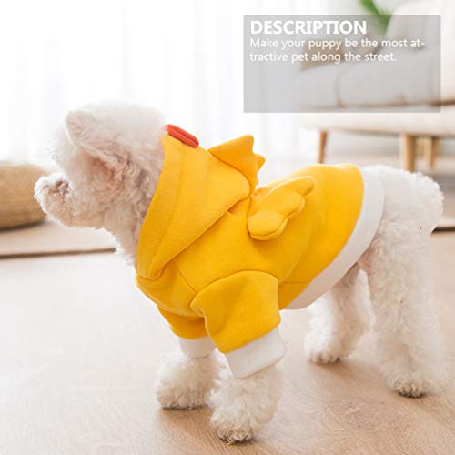 UKCOCO Roupas Com Capuz para Animais de Estimação Adorável Design de Frango Traje Pijama Macio Macac