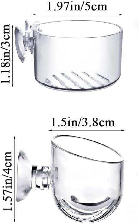 6 Pcs Glass Aquarium Plant Pot Holder - Aquarium Decoration with Suction Cups for Fish Tank Ornament Accessories - Image 2