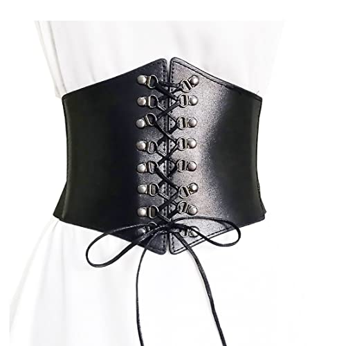 Belt Girdle Women Girdle PU Waistband Dress Accessary Shapewear Belt Corset Black3