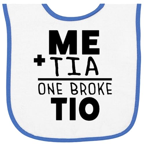 inktastic Me Plus Tia Equals 1 Broke Tio Baby Terry Cloth Bib