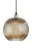 Lampenschirm aus Glas One Couture Design-Pendelleuchte Glashängeleuchte Deckenlampe Grau Kupfer Glas Goldgrau