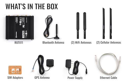 Image of Teltonika RUTX11 Industrial 4G LTE Router - Dual SIM, Gigabit Ethernet, Dual-Band WiFi, VPN & RMS Support (RUTX11100400)