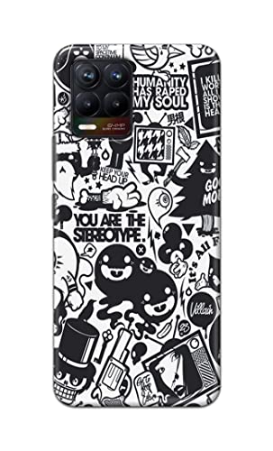 Image of Printed Hard Back Cover Case for Realme 8 4G | Realme 8 Pro 4G Back Cover (Mixed Cartoon) -1302