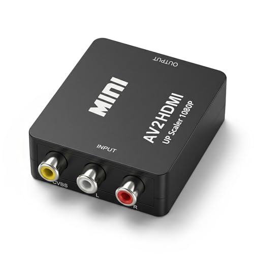 【RETRO & VHS | PS2 WII N64】 Collega console e lettori video a una TV HDMI moderna. Compatibile con PS2, PS1, Wii, GameCube, N64, SNES, NES, VHS, VCR, DVD, DVR, ricevitori TV e decoder con uscita RCA.