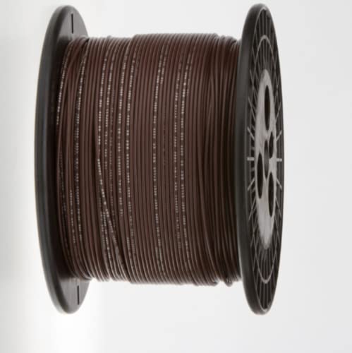 1 Pcs 1000 ft Brown Solid Hook Up Wire 18 AWG Gauge 300 Volts 0.0403