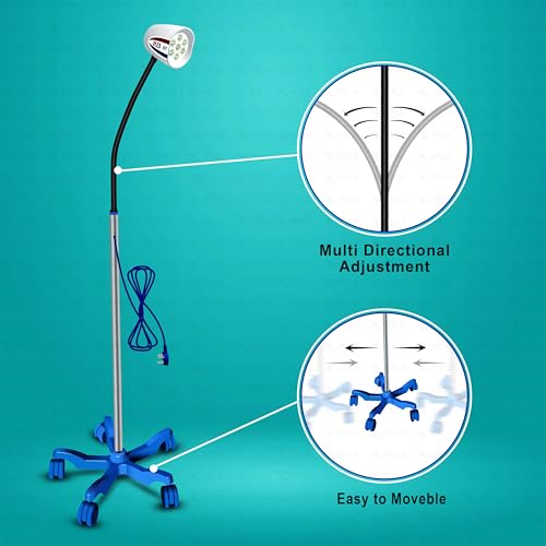 Image of OTICA LED OT Light Examination High-Intensity Standing Spot Type Surgical Light (7 LED Spotlight)