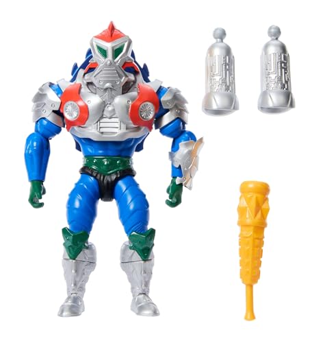 Masters of the Universe Origins Turtles of Grayskull Mekaneck Figura de acción articulada de la Guerra de los reptiles, juguete del héroe de la unión de los mundos de las Tortugas Ninja y MOTU, JBN00