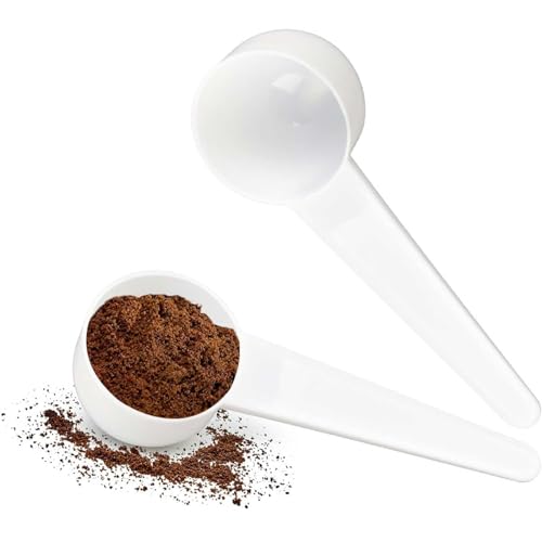 Taza medidora de plástico, herramientas para hornear, herramientas para hornear pasteles, cuchara de leche en polvo, color blanco