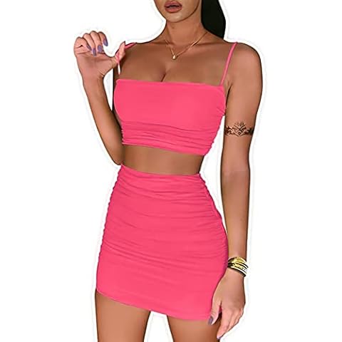 Women's Summer Cami Crop Top and Mini Skirt Set Cover