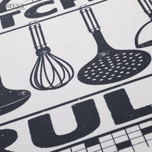 Image of UMAI x SAVYA Home Kitchen Mats|| 60 x 40 ||Anti-Skid Mat for Living Room,Bathroom,Shower,Bathtub mat,Multipurpose Mat (Black)