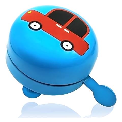 obqo Kid's Bike Bell, Blue Car Bicycle Bell for Boys Bike Horny Blue Stroller Bike Bells for Children Kids Cover